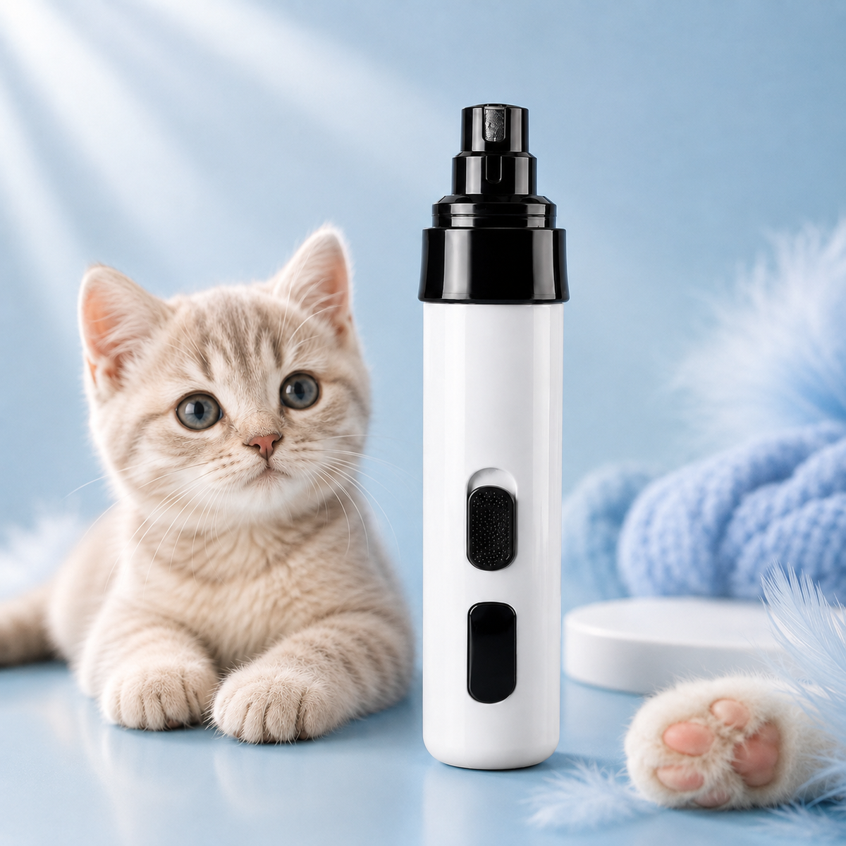 PatitasZen – Lima eléctrica silenciosa para uñas de gato